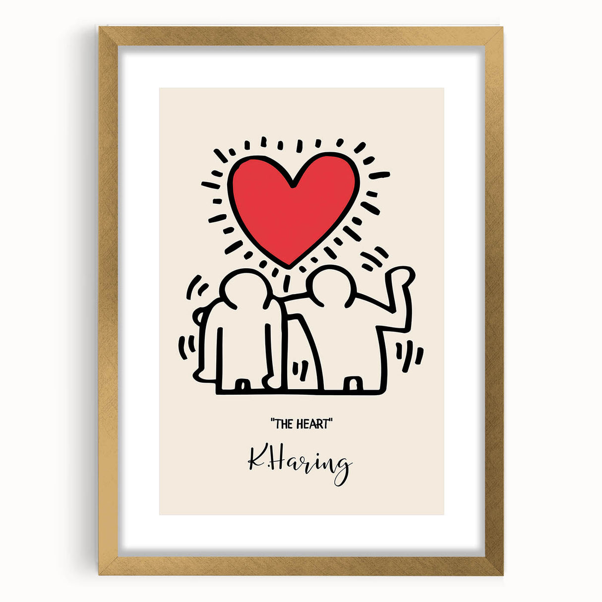 Maximalist Wall Art - The Heart by K. Haring | Bold and Expressive Decor
