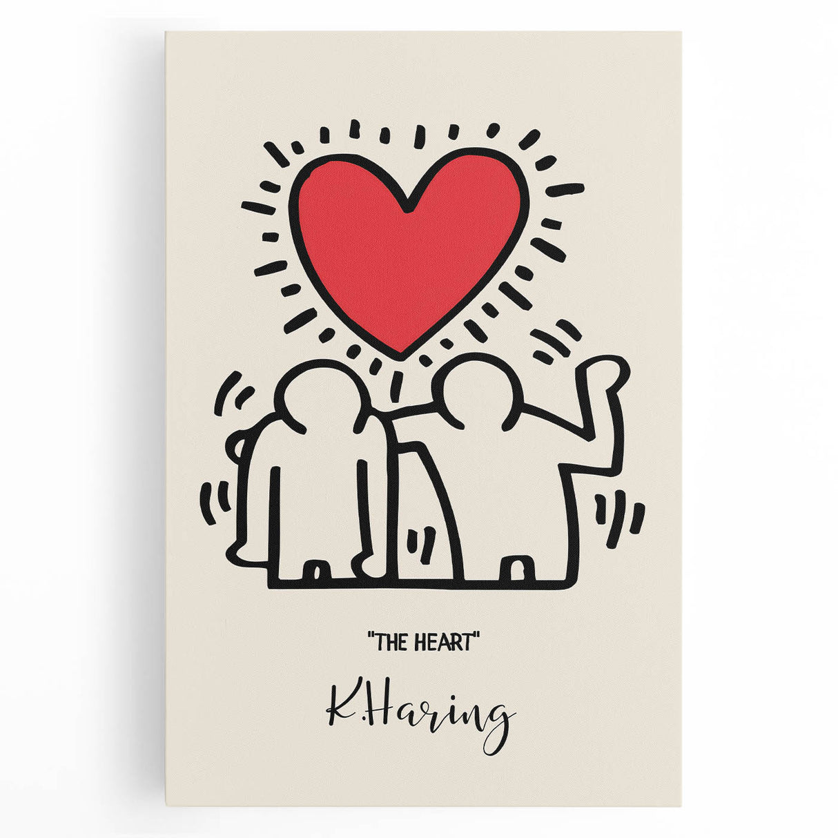 Maximalist Wall Art - The Heart by K. Haring | Bold and Expressive Decor