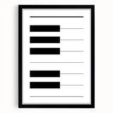 Maximalist Wall Art - Minimalist Piano Key Design | Bold Monochrome Decor