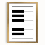 Maximalist Wall Art - Minimalist Piano Key Design | Bold Monochrome Decor