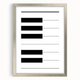 Maximalist Wall Art - Minimalist Piano Key Design | Bold Monochrome Decor