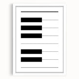 Maximalist Wall Art - Minimalist Piano Key Design | Bold Monochrome Decor