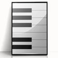 Maximalist Wall Art - Minimalist Piano Key Design | Bold Monochrome Decor