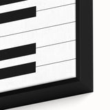 Maximalist Wall Art - Minimalist Piano Key Design | Bold Monochrome Decor