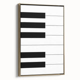 Maximalist Wall Art - Minimalist Piano Key Design | Bold Monochrome Decor