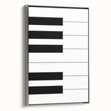 Maximalist Wall Art - Minimalist Piano Key Design | Bold Monochrome Decor