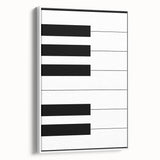 Maximalist Wall Art - Minimalist Piano Key Design | Bold Monochrome Decor