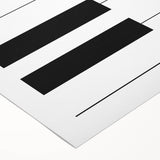 Maximalist Wall Art - Minimalist Piano Key Design | Bold Monochrome Decor