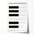 Maximalist Wall Art - Minimalist Piano Key Design | Bold Monochrome Decor