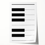 Maximalist Wall Art - Minimalist Piano Key Design | Bold Monochrome Decor
