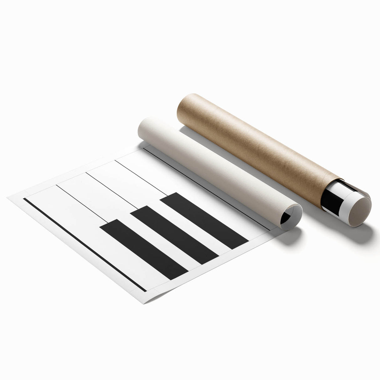 Maximalist Wall Art - Minimalist Piano Key Design | Bold Monochrome Decor