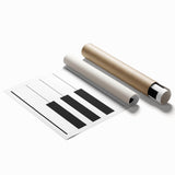Maximalist Wall Art - Minimalist Piano Key Design | Bold Monochrome Decor
