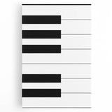 Maximalist Wall Art - Minimalist Piano Key Design | Bold Monochrome Decor
