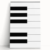 Maximalist Wall Art - Minimalist Piano Key Design | Bold Monochrome Decor