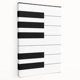 Maximalist Wall Art - Minimalist Piano Key Design | Bold Monochrome Decor