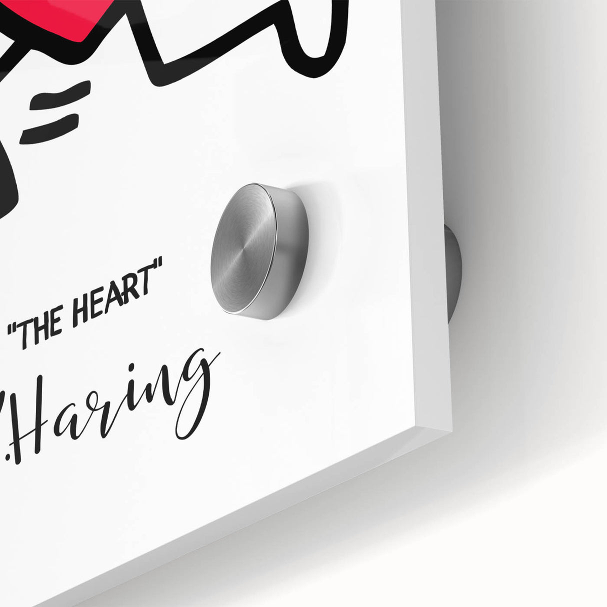 Maximalist Wall Art - Running Heart by K. Haring | Bold and Expressive Decor
