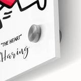 Maximalist Wall Art - Running Heart by K. Haring | Bold and Expressive Decor