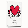 Maximalist Wall Art - Running Heart by K. Haring | Bold and Expressive Decor