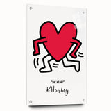 Maximalist Wall Art - Running Heart by K. Haring | Bold and Expressive Decor