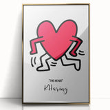 Maximalist Wall Art - Running Heart by K. Haring | Bold and Expressive Decor