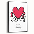 Maximalist Wall Art - Running Heart by K. Haring | Bold and Expressive Decor