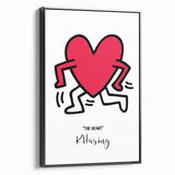 Maximalist Wall Art - Running Heart by K. Haring | Bold and Expressive Decor