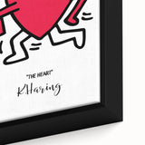 Maximalist Wall Art - Running Heart by K. Haring | Bold and Expressive Decor