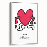 Maximalist Wall Art - Running Heart by K. Haring | Bold and Expressive Decor