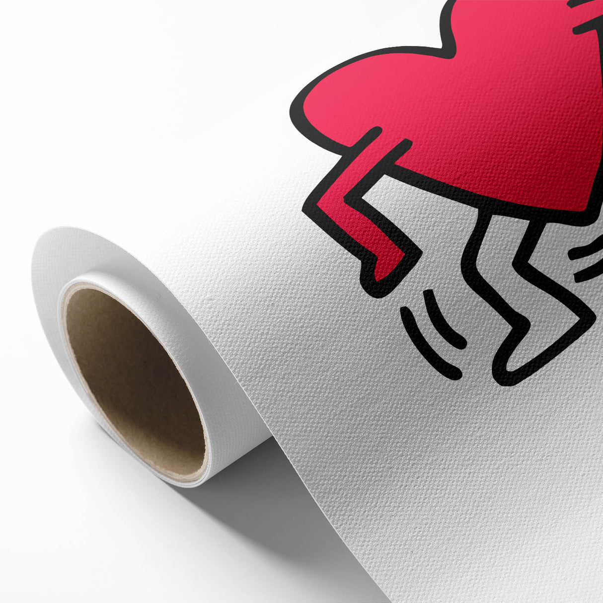 Maximalist Wall Art - Running Heart by K. Haring | Bold and Expressive Decor