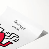 Maximalist Wall Art - Running Heart by K. Haring | Bold and Expressive Decor