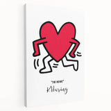 Maximalist Wall Art - Running Heart by K. Haring | Bold and Expressive Decor