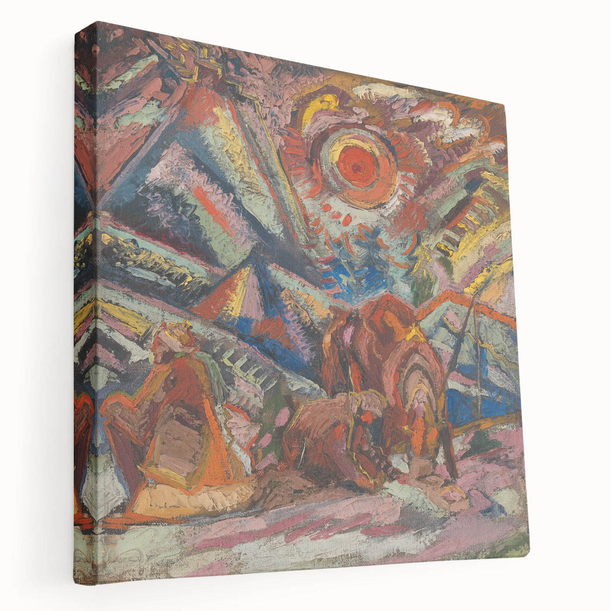 Maximalist Wall Art - Abstract Expressionist Landscape | Bold Decor