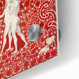 Maximalist Wall Art - Intricate Red Design with Figures | Bold Decor