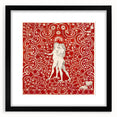 Maximalist Wall Art - Intricate Red Design with Figures | Bold Decor