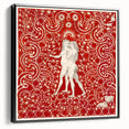 Maximalist Wall Art - Intricate Red Design with Figures | Bold Decor