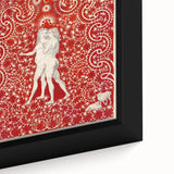 Maximalist Wall Art - Intricate Red Design with Figures | Bold Decor