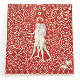 Maximalist Wall Art - Intricate Red Design with Figures | Bold Decor