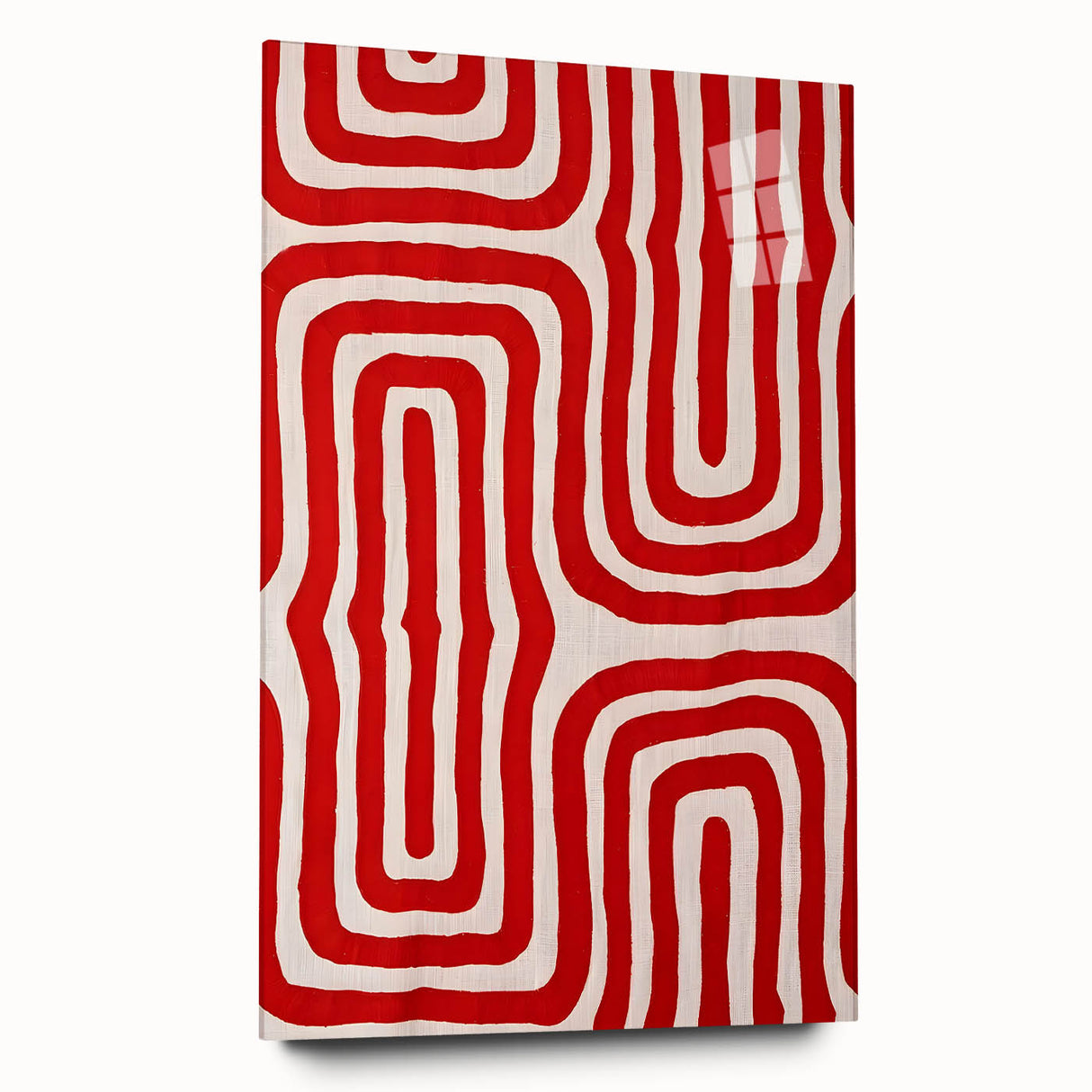 Maximalist Wall Art - Bold Red Geometric Pattern | Modern and Expressive Decor