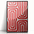 Maximalist Wall Art - Bold Red Geometric Pattern | Modern and Expressive Decor