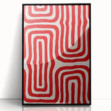 Maximalist Wall Art - Bold Red Geometric Pattern | Modern and Expressive Decor