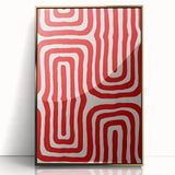 Maximalist Wall Art - Bold Red Geometric Pattern | Modern and Expressive Decor