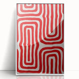 Maximalist Wall Art - Bold Red Geometric Pattern | Modern and Expressive Decor