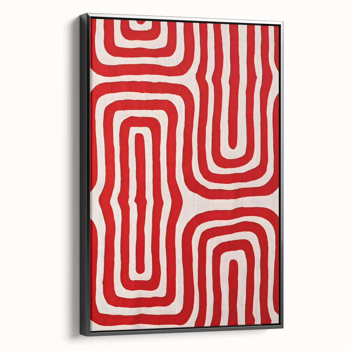 Maximalist Wall Art - Bold Red Geometric Pattern | Modern and Expressive Decor