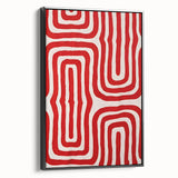 Maximalist Wall Art - Bold Red Geometric Pattern | Modern and Expressive Decor