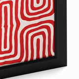 Maximalist Wall Art - Bold Red Geometric Pattern | Modern and Expressive Decor