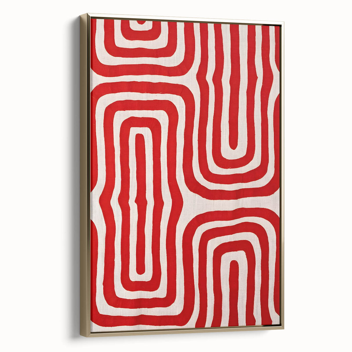 Maximalist Wall Art - Bold Red Geometric Pattern | Modern and Expressive Decor