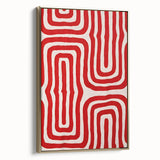 Maximalist Wall Art - Bold Red Geometric Pattern | Modern and Expressive Decor