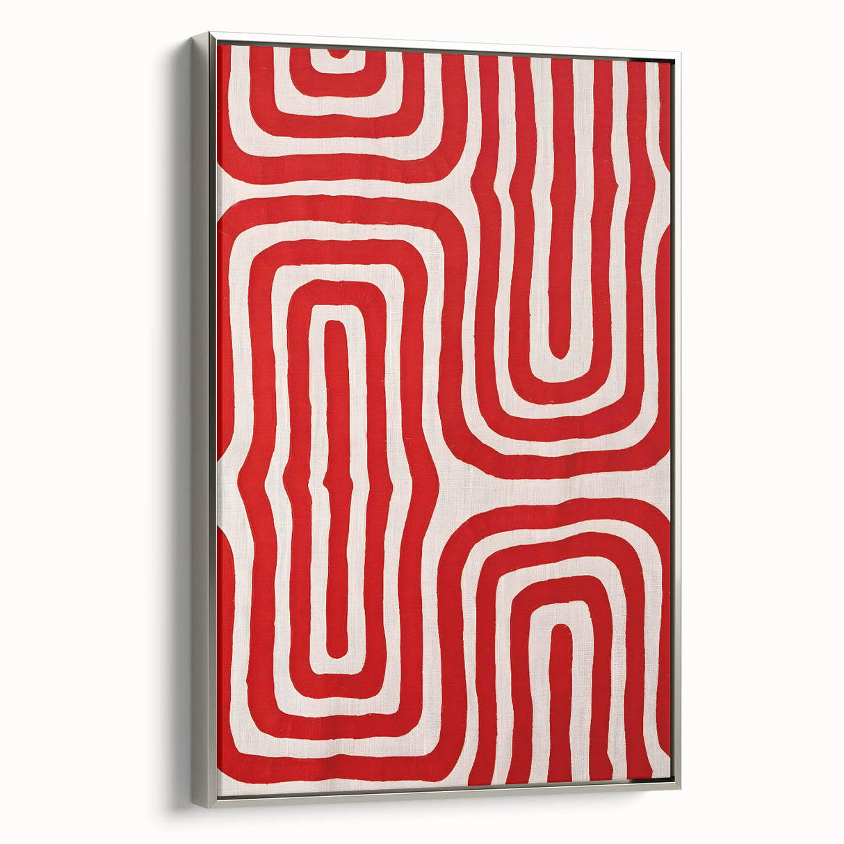 Maximalist Wall Art - Bold Red Geometric Pattern | Modern and Expressive Decor