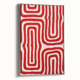 Maximalist Wall Art - Bold Red Geometric Pattern | Modern and Expressive Decor