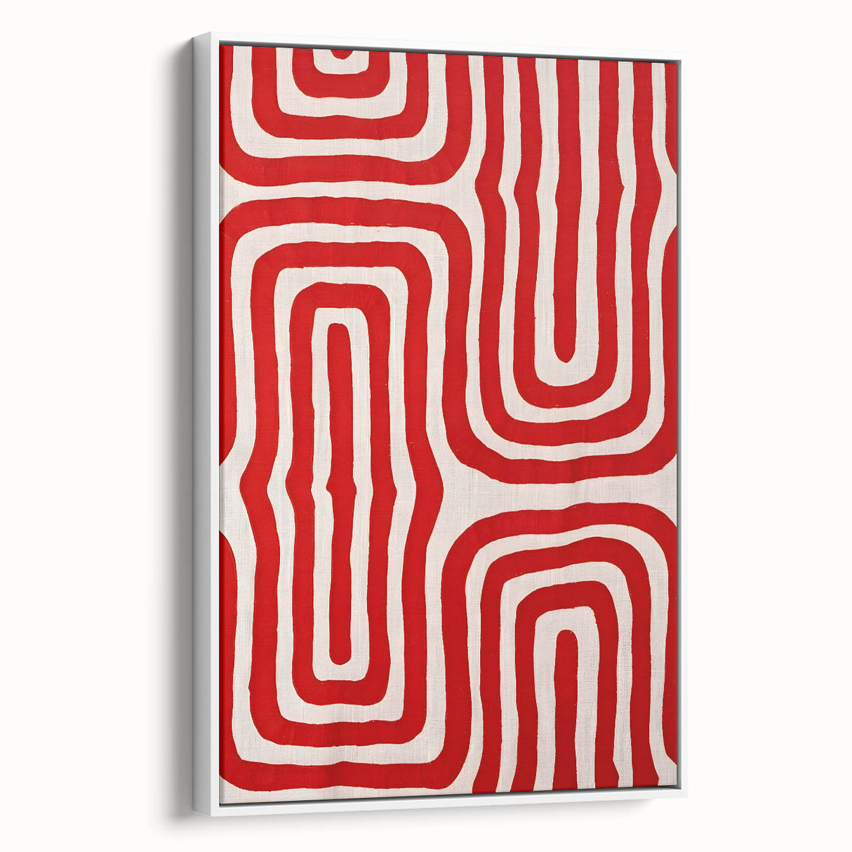 Maximalist Wall Art - Bold Red Geometric Pattern | Modern and Expressive Decor